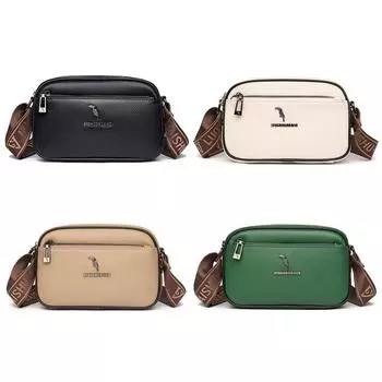 Сумка для поездок на работу, повседневная маленькая сумка, простая портативная сумка с широким ремешком для выходных, отпуска хаки