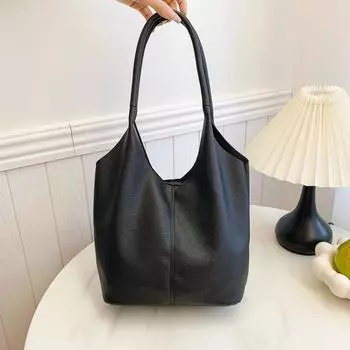 Сумка для поездок на работу, вместительная сумка через плечо для студентов колледжей на занятиях, корейская простая фактурная переносная сумка через плечо белый