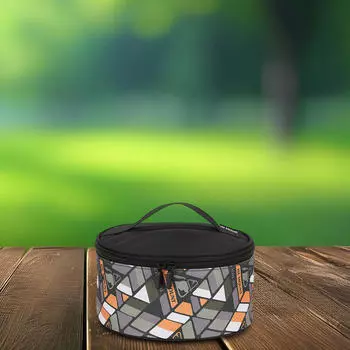 Сумка для походного горшка, место для хранения принадлежностей с ручками, переносная круглая посуда, органайзер для посуды