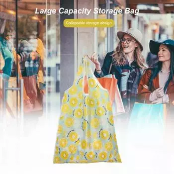 Сумка для покупок Большая вместительная сумка Прочная многоразовая сумка для покупок Складная сумка для хранения с крючком Модный аксессуар для женщин