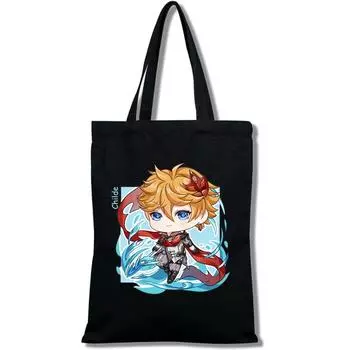 Сумка для покупок Island of Kyushu Impact, парусиновая сумка для покупок, складная цепочка, sacola sac tissu 24*26cm