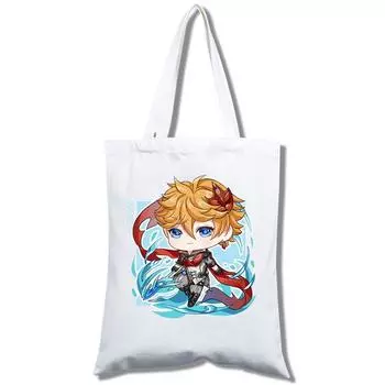 Сумка для покупок Island of Kyushu Impact, парусиновая сумка для покупок, складная цепочка, sacola sac tissu 24*26cm