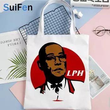 Сумка для покупок Los Pollos Hermanos bolsas de tela, холщовая сумка для продуктов, эко-сумка bolsa, многоразовая сумка bolsa compra ecobag Sac Toile 24*26cm