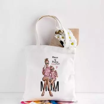 Сумка для покупок Super Mom с принтом, женская сумка, многоразовые сумки-тоут большой емкости, ручная сумка