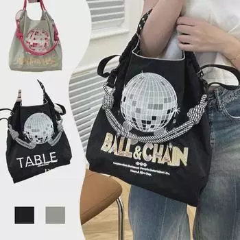 Сумка для покупок в японском стиле с вышивкой, отражающая свет, вдохновленная Гао Юаньюань Strap