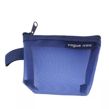 Сумка для помады Мини-кошелек для монет Нейлоновая косметичка Креативная прозрачная сетчатая сумка для хранения для девочек хаки