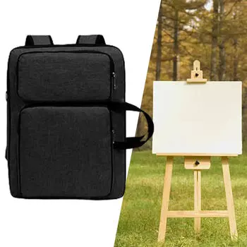 Сумка для портфолио 8K Art, водонепроницаемая сумка для рисования, карандаши, мольбертовая бумага, чёрный