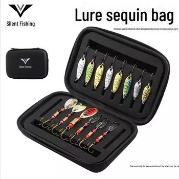Сумка для приманки Lure EVA Sequin - компактная, портативная сумка для хранения рыболовных крючков с рисунком в виде конского рта и белыми полосками