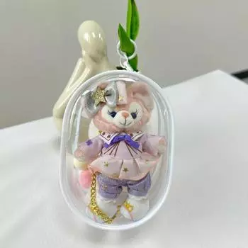 Сумка для прогулок для младенцев 20 см, ПВХ-дисплей с высокой прозрачностью, холст, виниловая плюшевая игрушка-подвеска, сумка для сушки на солнце для использования на открытом воздухе белый