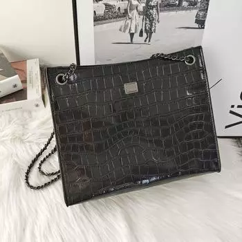 Сумка для прогулок Французский темперамент Зарубежная сумка для отдыха Легкая роскошная портативная сумка-мессенджер на плечо чёрный