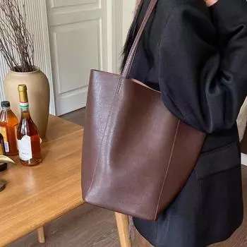 Сумка для работы и учебы, женская сумка-тоут, женская сумка большой вместимости, женская модная сумка через плечо из натуральной кожи для женщин кофейный