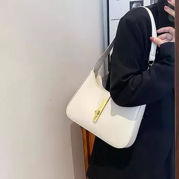 Сумка для работы, нишевая сумка Advanced Sense, женская, 2024, новая универсальная модная сумка через плечо с текстурой подмышкой абрикосовый