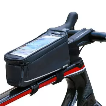 Сумка для рамы велосипеда Zefal CONSOLE PACK T2, сумка на верхнюю трубу, чехол для смартфона, водонепроницаемый черный 7011 1,3 л чёрный