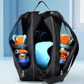 Сумка для роликовых коньков, сумка для обуви для катания на коньках Большая вместимость из ткани Оксфорд Прочная переноска льда