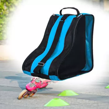 Сумка для роликовых коньков, сумки, принадлежности, прочные, портативные, для женщин и мужчин, для катания на коньках синий