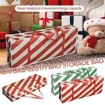 Сумка для рождественских украшений с принтом рождественской елки Сумка Оксфорд Сумка для хранения цветочной бумажной гирлянды One Size зелёный