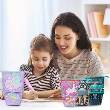 Сумка для ручек для школьников, школьный сезон, мультяшная, высокий уровень внешнего вида, сумка для ручек, модная, выдвижная сумка для ручек One Size