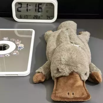 Сумка для ручек на молнии, плюшевая кукла, пенал для карандашей, сумка для хранения канцелярских принадлежностей, симпатичная сумка для хранения для девочек A