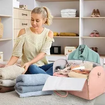 Сумка для ручной клади. Большая спортивная сумка с ручкой. Застежка-молния. Дизайн с кисточками. Водонепроницаемый бизнес. розовый