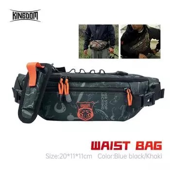 Сумка для рыбалки Kingdom 1000D водонепроницаемый нейлон для улицы 20x11x11 см многофункциональные сумки для рыболовных приманок модель LYB-24 сумка Blue black