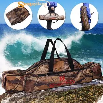 Сумка для рыбалки, портативная водонепроницаемая двухслойная сумка для удочки, складная сумка для рыбалки большой вместимости 80cm bag