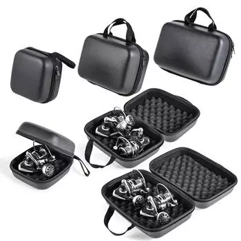 Сумка для рыболовной катушки из искусственной кожи, чехол для спиннинговой катушки, противоударный водонепроницаемый чехол для хранения рыболовных снастей, прочный S