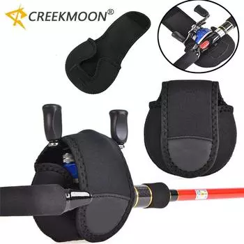 Сумка для рыболовной катушки, защитный чехол для катушки для приманки, чехол для хранения, неопреновая портативная сумка для катушки для заброса приманки, рыболовное оборудование чёрный