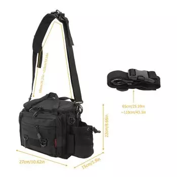 Сумка для рыболовных снастей IPX4 Водонепроницаемая 23 л Большая вместимость 15 кг Вес нагрузки Многофункциональная сумка для рыболовных снастей для мужчин