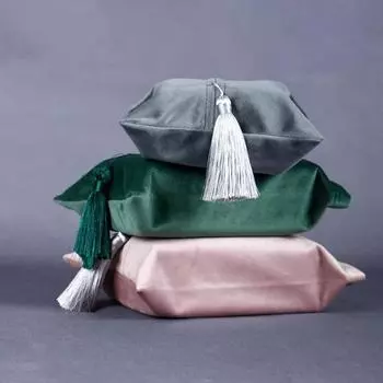 Сумка для салфеток Ins Style из ткани, бархатная, современная, минималистичная, ручная работа, чехол для салфеток с кисточками, настольная коробка для салфеток, коробка для хранения фланелевой ткани