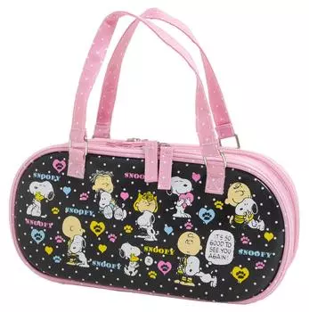 Сумка для шитья Misasa Snoopy W на молнии, цвет черный x розовый № 8544 чёрный