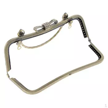 Сумка для шитья со стразами Вечерняя сумочка в металлическом каркасе с застежками 20см