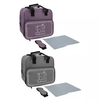 Сумка для швейной машины большой вместимости, практичная конструкция с несколькими карманами для переноски швейной машины Purple