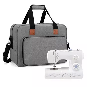 Сумка для швейной машины Luxja, в которой можно хранить швейные принадлежности, мягкая, переносная (Серый)