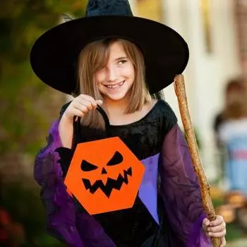 Сумка для сладостей на Хэллоуин, летучая мышь, тыква, привидение, череп, канцелярская сумка для сладостей D