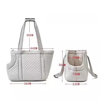 Сумка для собак осень-зима для маленьких собак, переносные сумки для кошек, переноски для путешествий, дышащий рюкзак для кошек, модная сумка через плечо 44x30x23cm чёрный