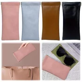 Сумка для солнцезащитных очков Squeeze Top, водонепроницаемая, простая, однотонная, защитная, для очков, хранения коричневый