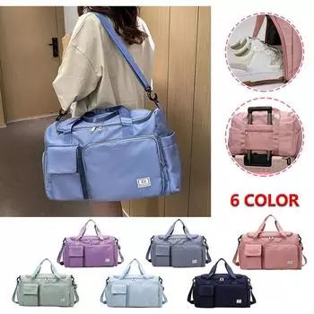 Сумка для спортзала с отделением для сухой и влажной воды, сумка для плавания, водонепроницаемая пляжная сумка для хранения спортивного инвентаря, рюкзак, женская маленькая сумка синий
