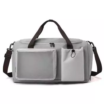 Сумка для спортзала с сухим и мокрым отделением, большая вместимость, дорожная сумка, сумка для багажа с рукавом для крепления к ручке