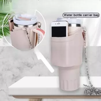 Сумка для стакана Stanley 40 унций с ручкой, термоизолированная сумка для переноски стаканов, сумка для бутылок с водой, чехол для кружки для занятий спортом на открытом воздухе зелёный