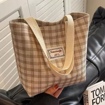 Сумка для старшеклассников, вместительная женская сумка 2024 года, модная женская универсальная сумка через плечо хаки