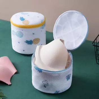 Сумка для стирки бюстгальтера с принтом, утолщенная ткань, сумка для хранения цилиндра бюстгальтера, фиксированная сумка для стирки бюстгальтера, защита от бюстгальтера жёлтый