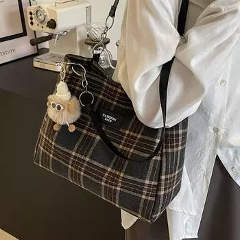 Сумка для студенток колледжа, женская, 2024, новая модная сумка для поездок на работу, женская, школьная, сумка через плечо, женская чёрный