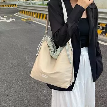 Сумка для студентов, женская сумка-тоут с цветными блоками, большая вместительная сумка через плечо темно-зеленого