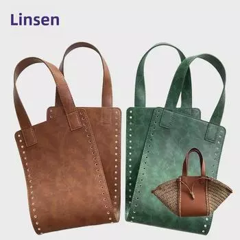 Сумка для тела из плетеной кожи ручной работы со встроенной ручкой-крючком