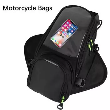 Сумка для телефона и навигации Мотоциклетный универсальный топливный бак Мобильный черный универсальный небольшой масляный резервуар Многофункциональный Black
