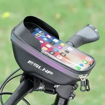 Сумка для телефона из твердого материала, сумка для велосипеда, сумка на руль, водонепроницаемая, большой емкости, совместимые с сенсорным экраном, аксессуары для велосипеда