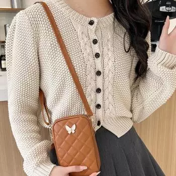 Сумка для телефона женская сумка через плечо сумка бабочка телефон сумка простая искусственная кожа сумка через плечо женская розовый