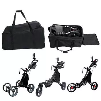 Сумка для тележки для гольфа, прочный органайзер для хранения, чехол для тележки большой емкости, защитная универсальная нейлоновая сумка для гольфа, фитнеса, путешествий, пляжа, кемпинга чёрный