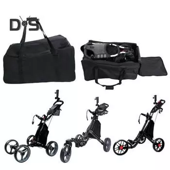 Сумка для тележки для гольфа, прочный органайзер для хранения, чехол для тележки большой емкости, защитная универсальная нейлоновая сумка для гольфа, фитнеса, путешествий, пляжа, кемпинга чёрный