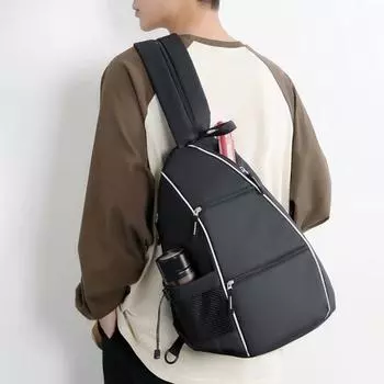 Сумка для тенниса, бадминтона, ракетка, рюкзак, регулируемый ремень, спортивная сумка, рюкзак для пиклбола с держателем для бутылки с водой серый